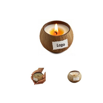 Coconut Shell Scented Candle Gift Set for Bedroom Ambiance